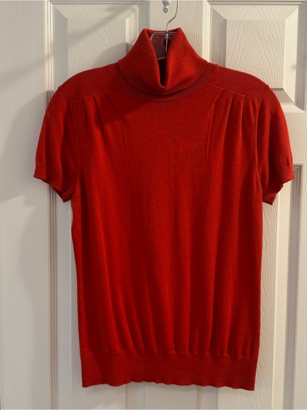 Women’s Banana Republic Short Sleeve Cotton Silk Blend Turtleneck Sweater